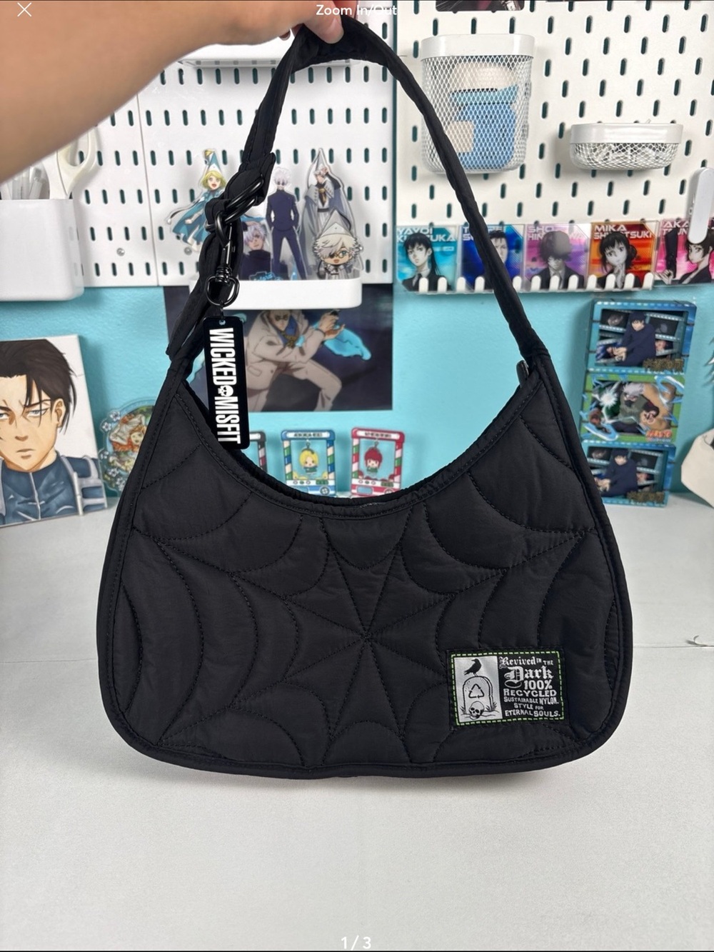 Wicked Misfit Spiderweb Shoulder Bag nylon